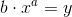 b\cdot x^a=y