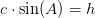 c\cdot \sin(A)=h