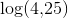 \log(4{,}25)