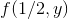 f(1/2,y)