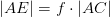 \left | AE \right |=f\cdot \left | AC \right |