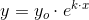 y=y_o\cdot e^{k\cdot x}