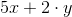 5x+2\cdot y