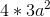 4*3a^2