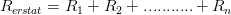 R_{er\! stat}=R_1 + R_2 +...........+R_n