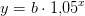 y=b\cdot 1{,}05^x