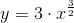 y=3\cdot x^{\frac{3}{2}}