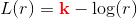 L(r)=\mathbf{\color{Red} k}-\log(r)
