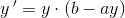 y{\, }'=y\cdot (b-ay)