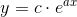 y=c\cdot e^{ax}