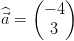 \widehat{}{\vec{a}}=\begin{pmatrix} -4\\3 \end{pmatrix}
