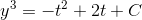 y^3=-t^2+2t+C