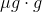 \mu g\cdot g