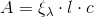 A=\xi _{\lambda }\cdot l\cdot c