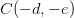 C(-d,-e)