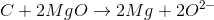 C + 2MgO \rightarrow 2Mg + 2O^{2-}