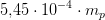 5{,}45\cdot 10^{-4}\cdot m_{p}