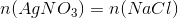 n(AgNO_3)=n(NaCl)