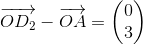 \overrightarrow{OD_2}-\overrightarrow{OA}=\begin{pmatrix} 0\\3 \end{pmatrix}