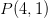 P(4,1)