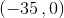 (-35{\, },0)