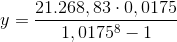 y=\frac{21.268,83\cdot 0,0175}{1,0175^8-1}