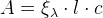 A=\xi _\lambda \cdot l\cdot c