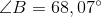 \angle B=68,07^{\circ}