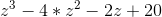 z^{3}-4*z^{2}-2z+20