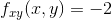 f_{xy}(x,y)=-2
