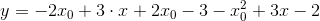 y = -2x_{0} + 3 \cdot x + 2x_{0} - 3 -x_{0}^{2} + 3x - 2