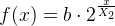 f(x)=b\cdot 2 ^{\frac{x}{X_2}}