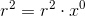 r^2 = r^2\cdot x^0