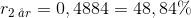 r_{2\; \aa r}=0,4884=48,84\%