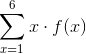 \sum_{x=1}^6x\cdot f(x)