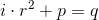 i \cdot r^{2}+p=q