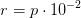 r=p\cdot 10^{-2}