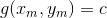 g(x_m,y_m) = c