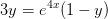 3y=e^{4x}(1-y)