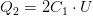 Q_2=2C_1\cdot U