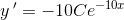 y{\, }'=-10Ce^{-10x}