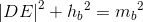 \left | DE \right |^2+{h_b}^2={m_b}^2