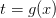t=g(x)