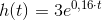 h(t)=3e^{0{,}16\cdot t}