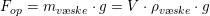 \small \small F_{op}=m_{v\ae ske}\cdot g=V\cdot \rho _{v\ae ske}\cdot g