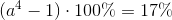(a^4-1)\cdot 100\%=17\%