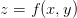 z=f(x,y)