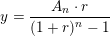 \small \small y=\frac{A_n\cdot r}{(1+r)^n-1}