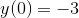 y(0)=-3