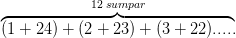 \overset{12\; sum par}{\overbrace{(1+24)+(2+23)+(3+22).....}}